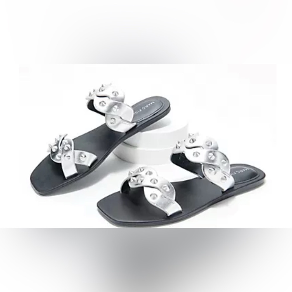 Marc Fisher Studded Slide Sandals - Bodil